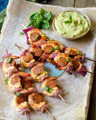 Grilled Shrimp Chorizo Skewers