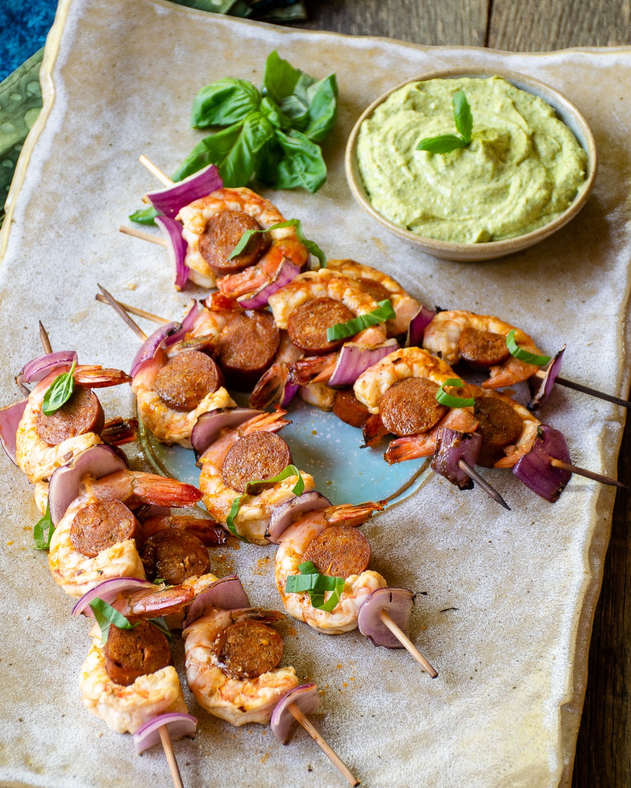 Grilled Shrimp Chorizo Skewers | Blue Jean Chef - Meredith Laurence