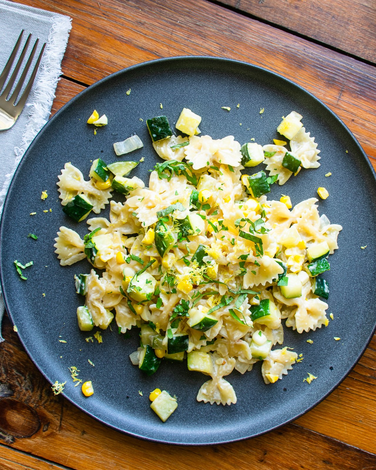Farfalle with Zucchini Blue Jean Chef Meredith Laurence
