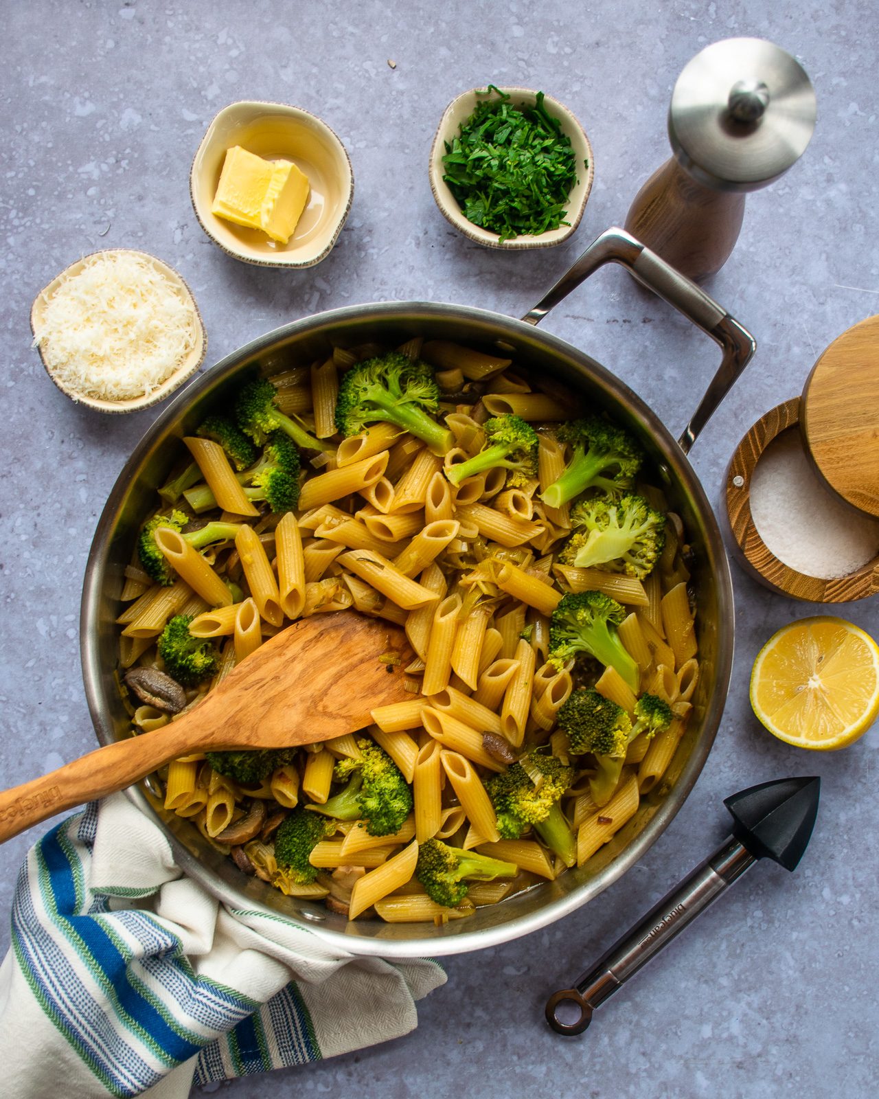 One Pot Pasta with Mushrooms | Blue Jean Chef - Meredith Laurence