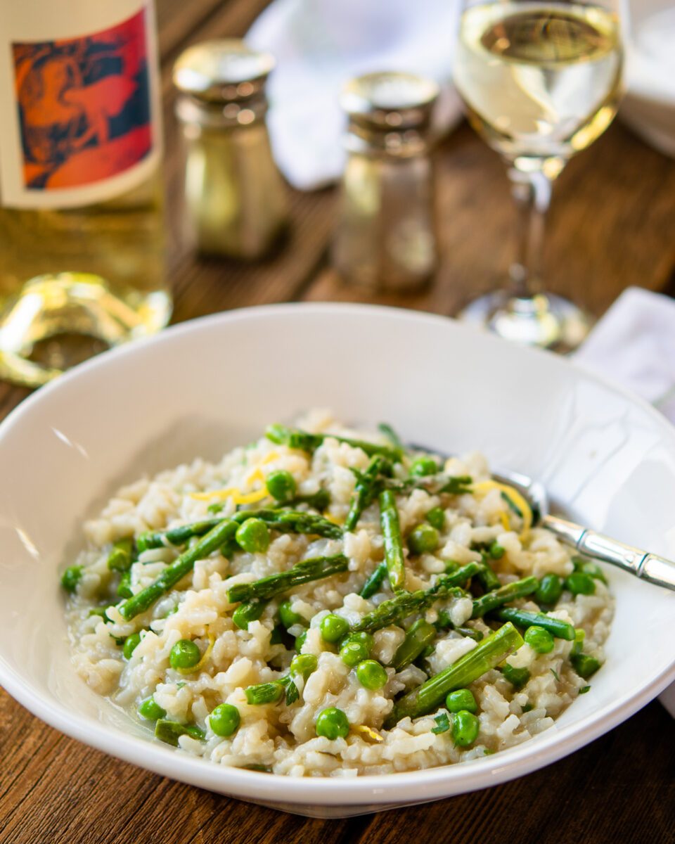 Risotto with Asparagus and Peas Blue Jean Chef Meredith Laurence