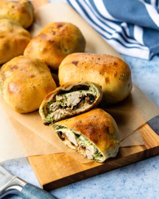 Pesto Chicken Hot Pockets