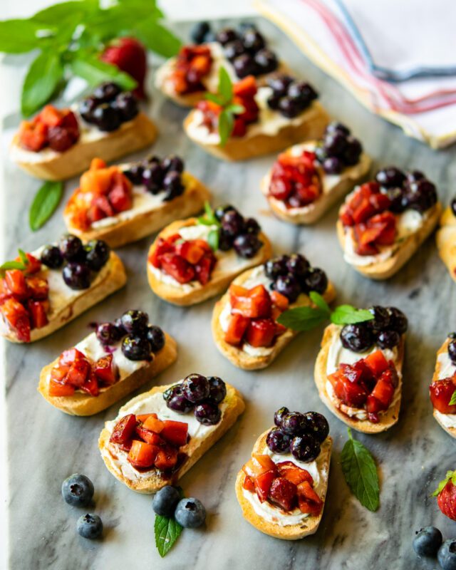 Berry and Goat Cheese Crostini