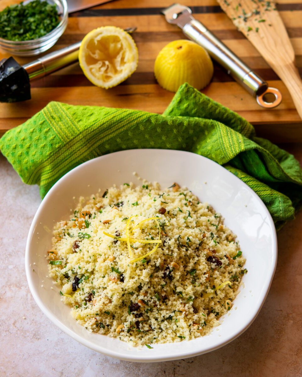 Couscous with Lemon and Herbs Blue Jean Chef Meredith Laurence