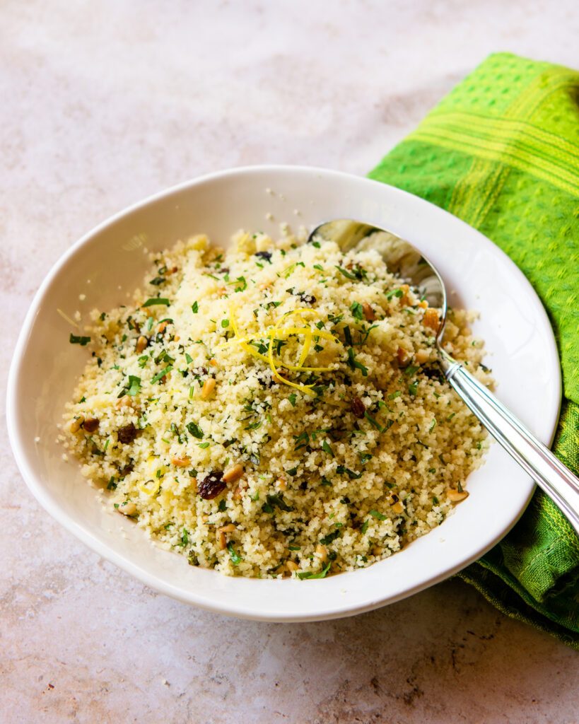 Lemon Zucchini Couscous Salad - She Likes Food