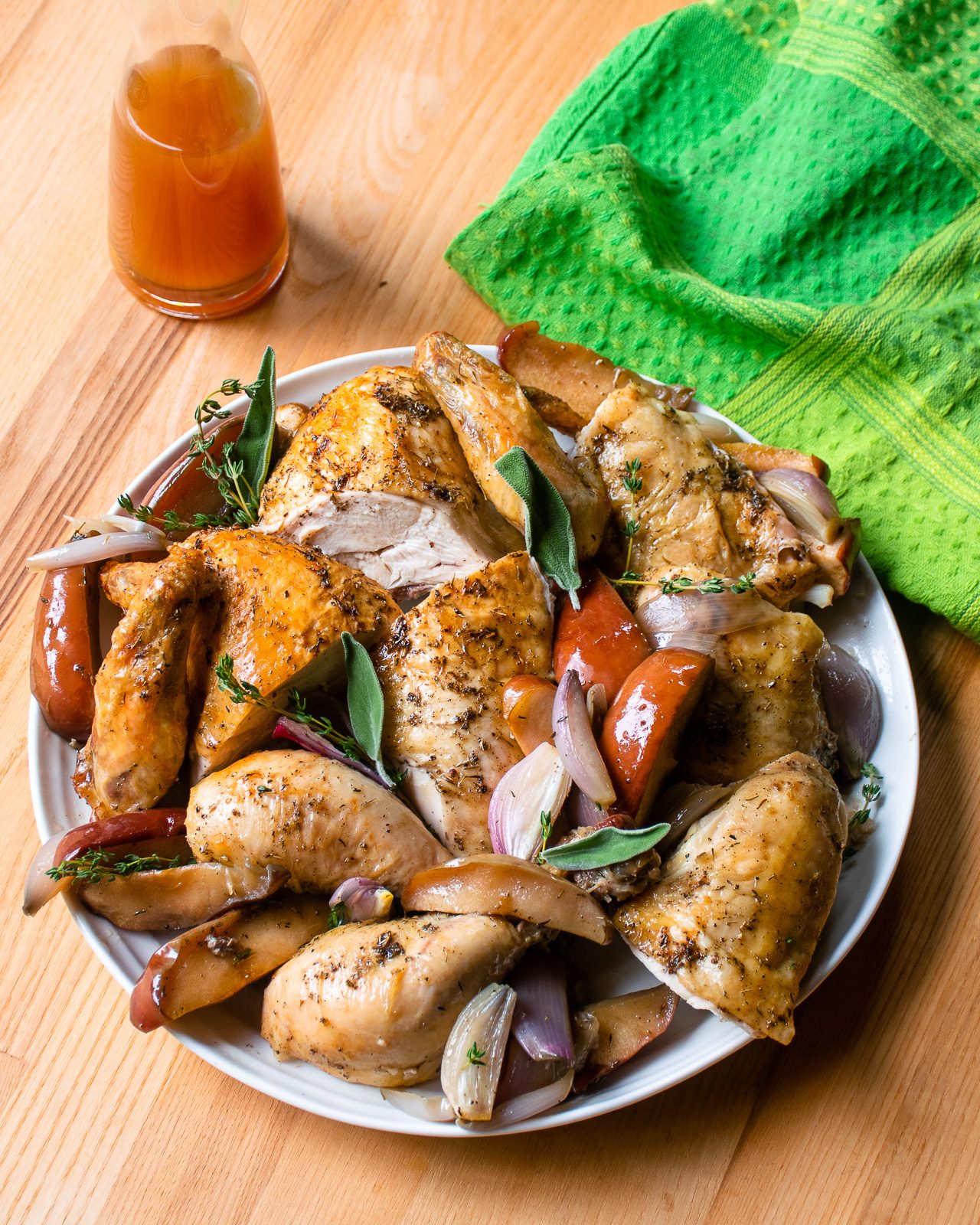 Roast Chicken with Apples and Sage Blue Jean Chef Meredith Laurence