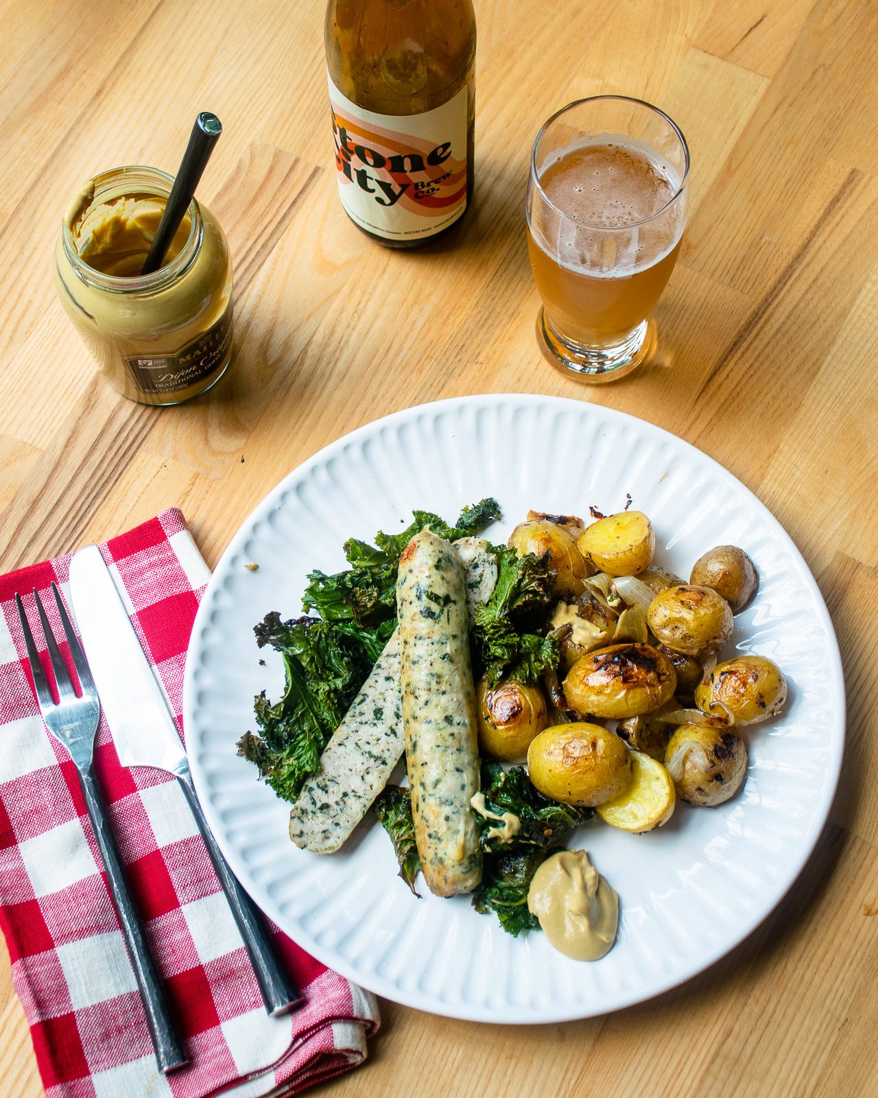 Sheet Pan Sausages with Potatoes Blue Jean Chef Meredith Laurence