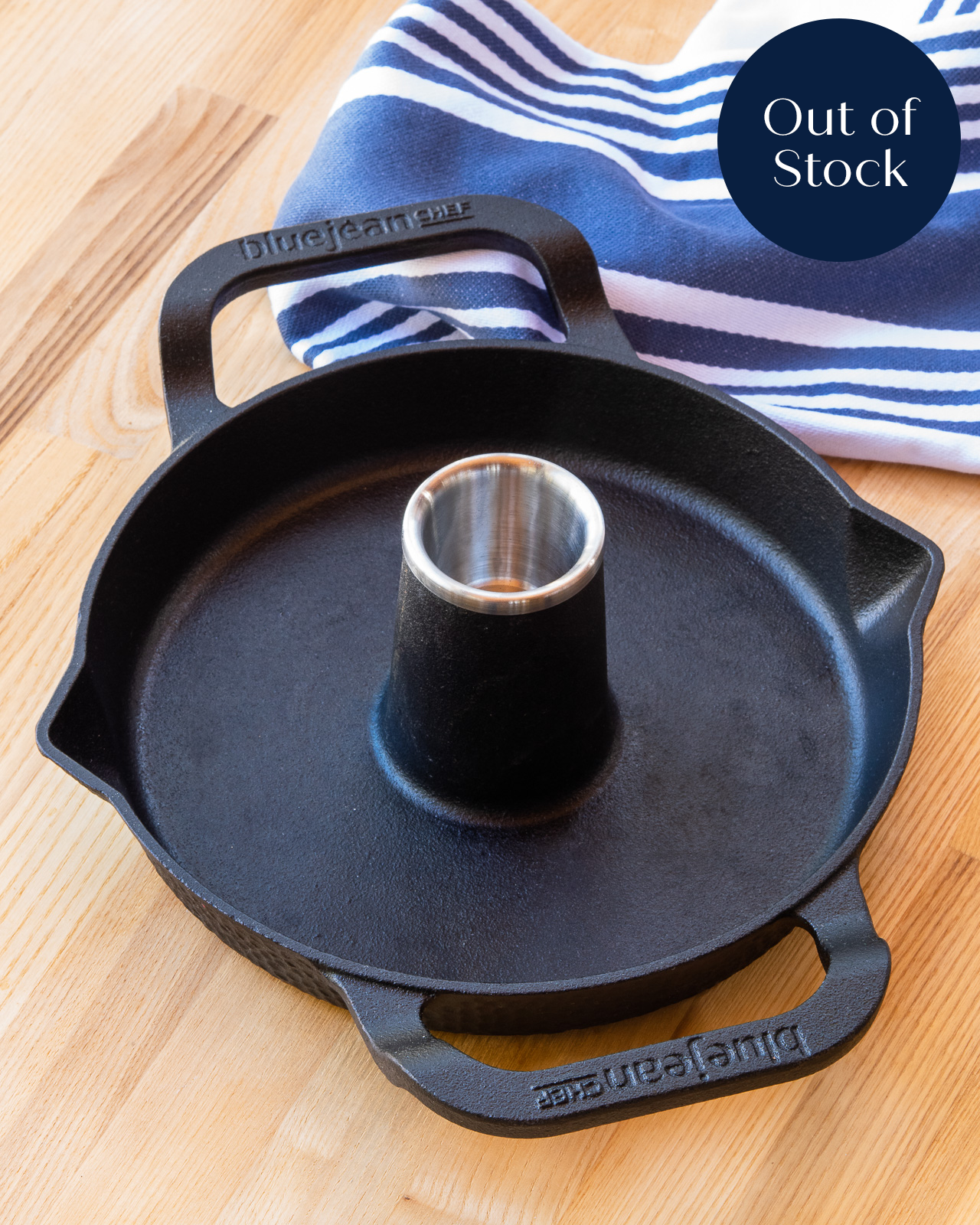 Blue Jean Chef® Hammered Cast Iron Vertical Roaster