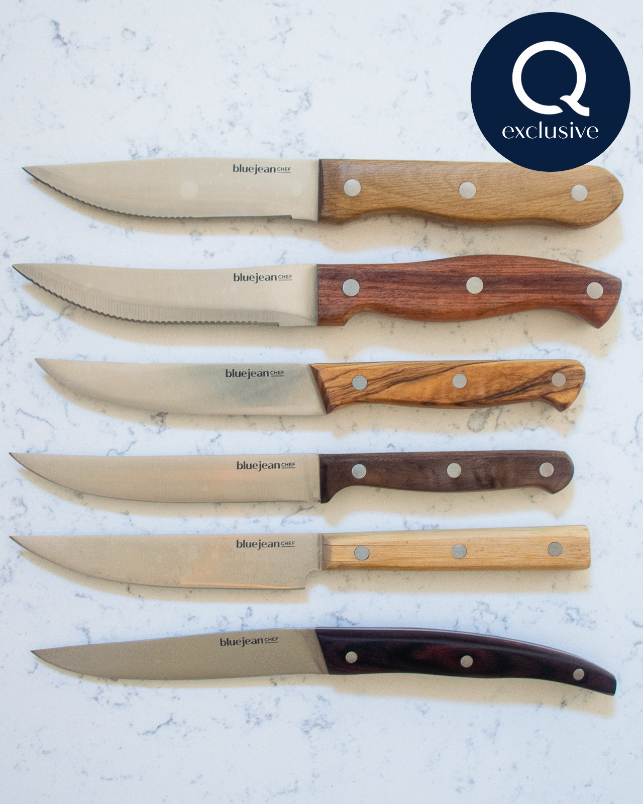 Technique Set of 6 Steak Knives from Around the World 