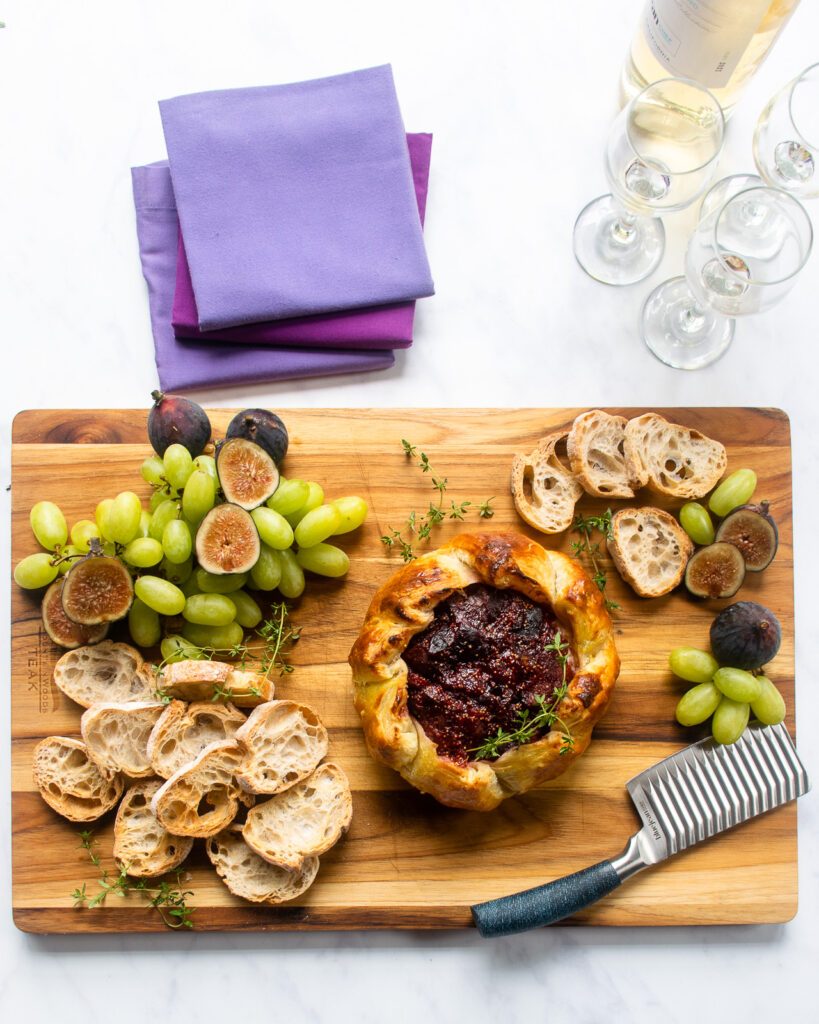 Baked Brie with Fig Jam (easy & elegant)