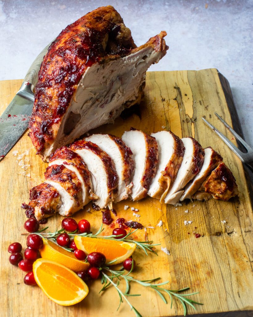 Dutch Oven Turkey Breast with Cranberry Orange Glaze - The Healthy Epicurean