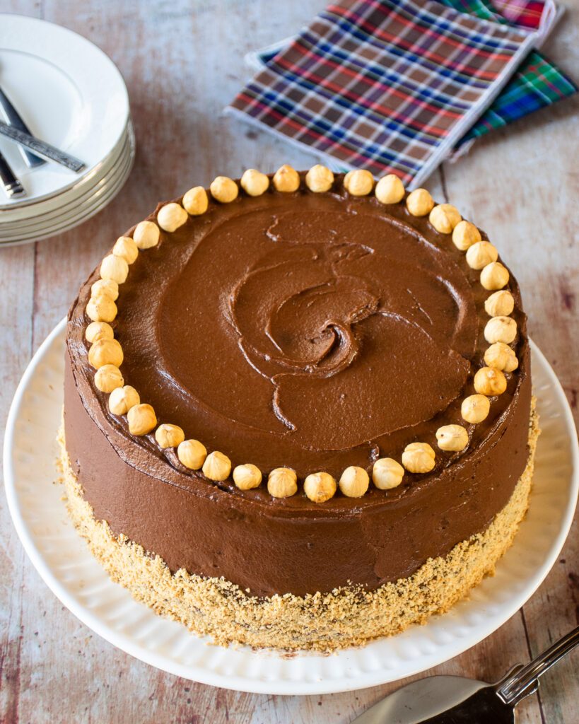 Brownie Nutella Cake with Raspberries - Style Sweet