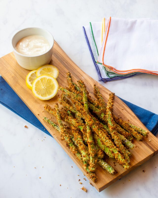 Crispy Air Fried Asparagus Blue Jean Chef Meredith Laurence