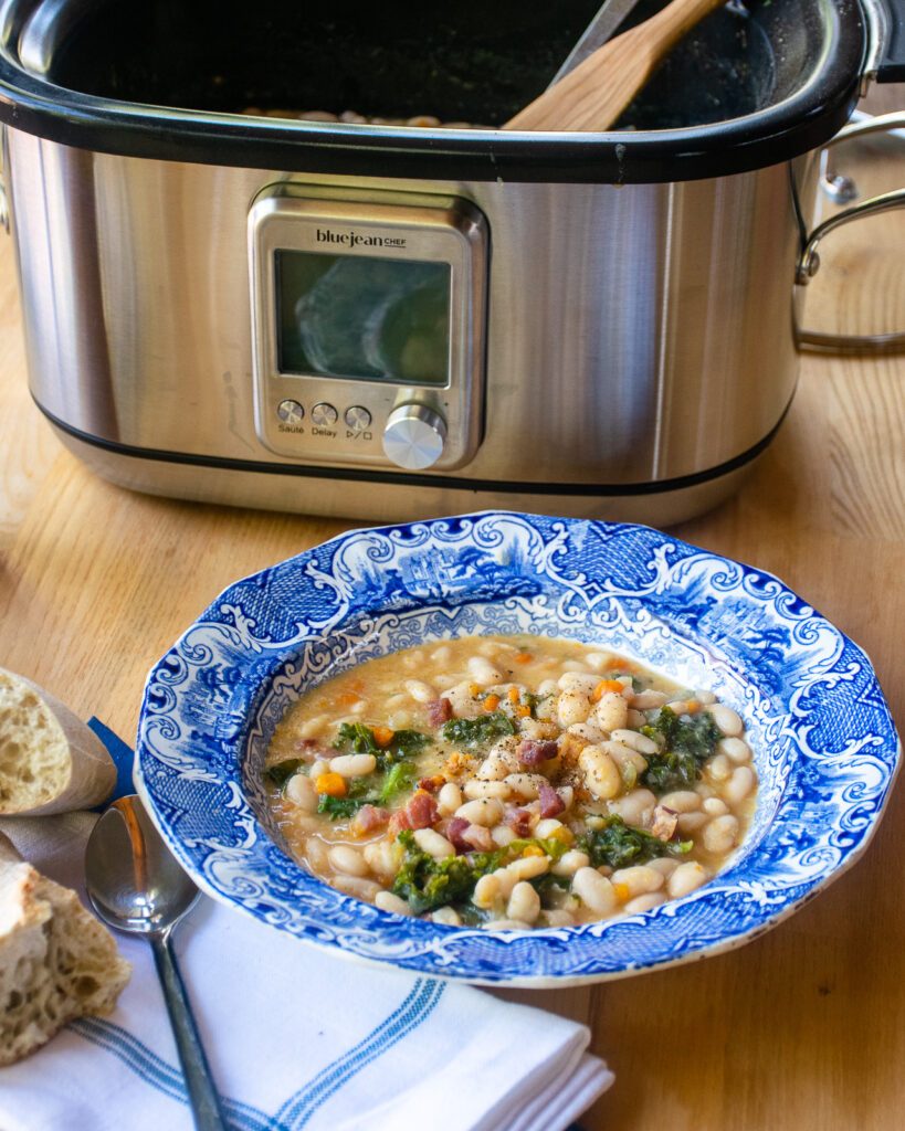 Slow Cooker Rosemary White Beans - My Modern Cookery