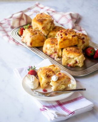 Strawberry Cream Biscuits