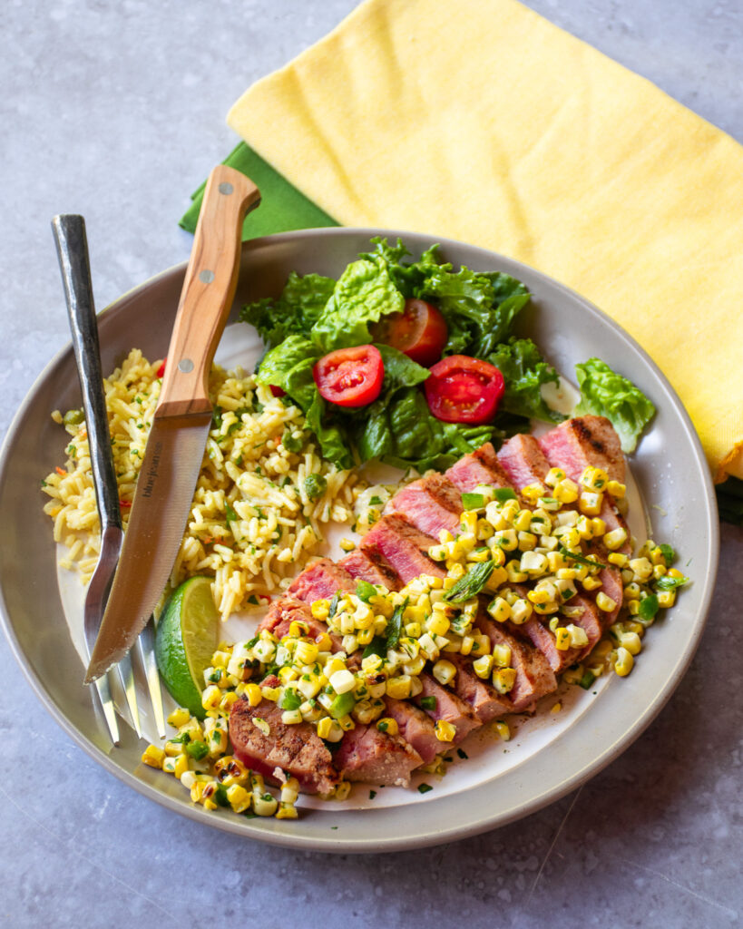 Pan-seared Ahi Tuna With Crispy Rice 