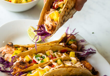 Spicy Salmon Tacos