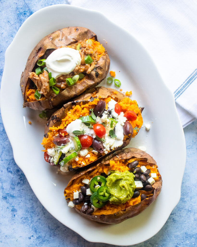 Air Fryer Stuffed Sweet Potatoes | Blue Jean Chef - Meredith Laurence