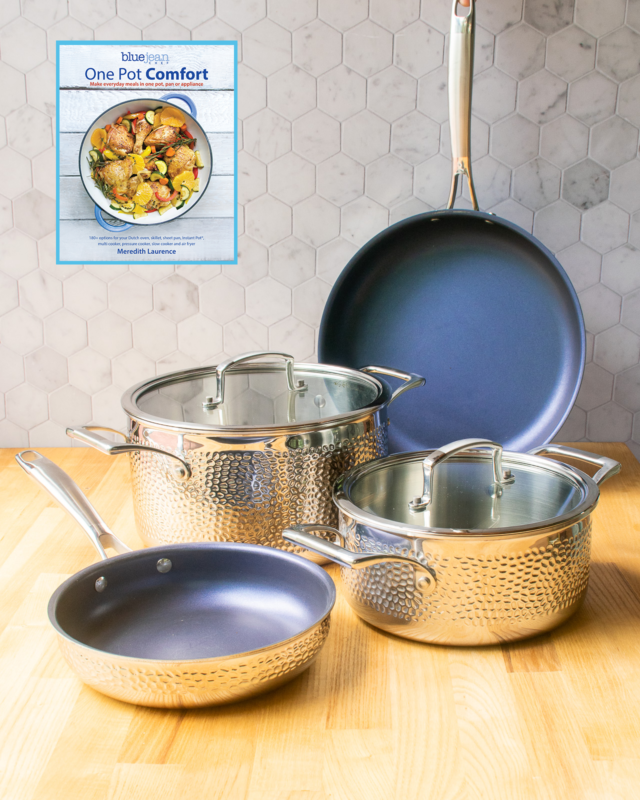 Blue Jean Chef® 6-piece Hammered Clad Cookware Set