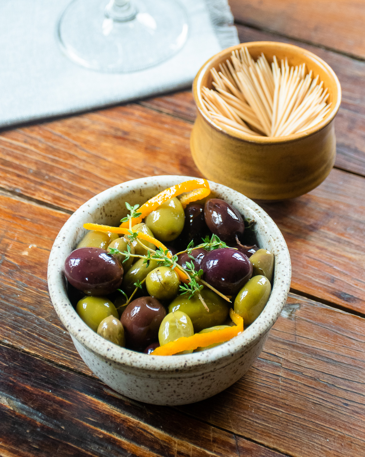 Warm Marinated Olives – Fig & Olive Platter
