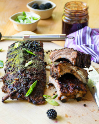 Baby Back Ribs with Blackberry BBQ Sauce