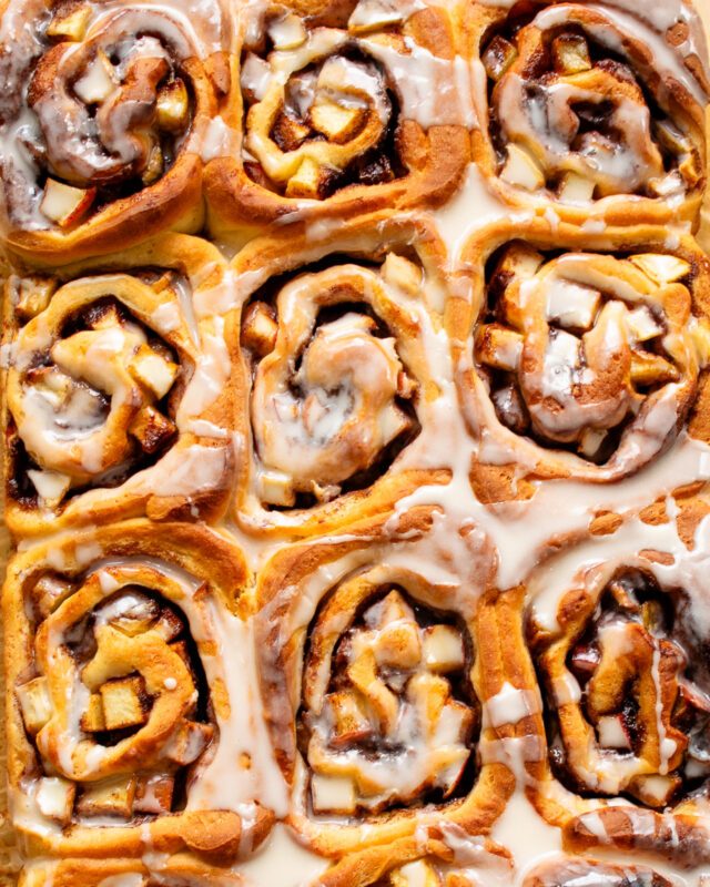 Apple Cinnamon Rolls with Maple Icing