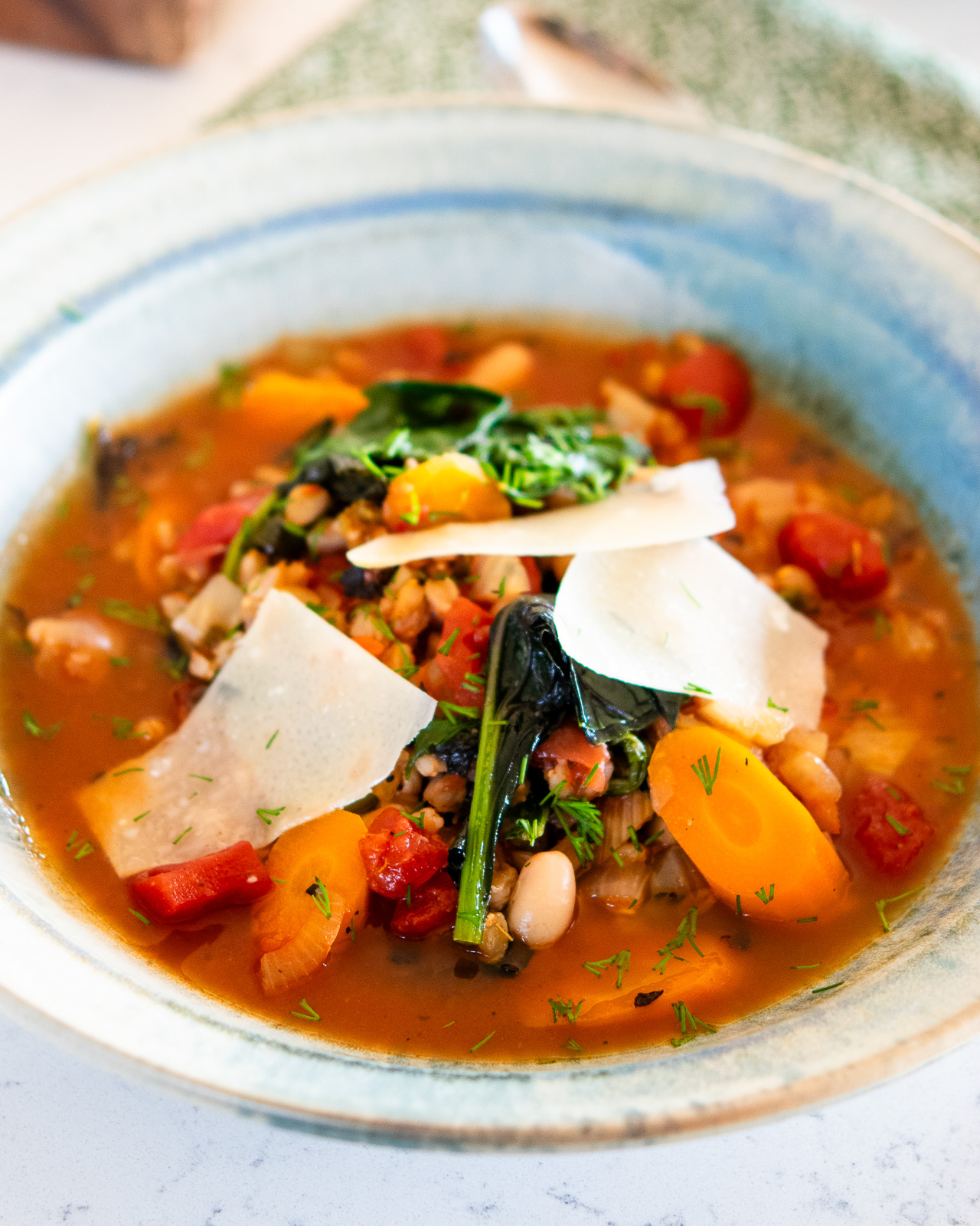 Tuscan Farro Soup Blue Jean Chef Meredith Laurence