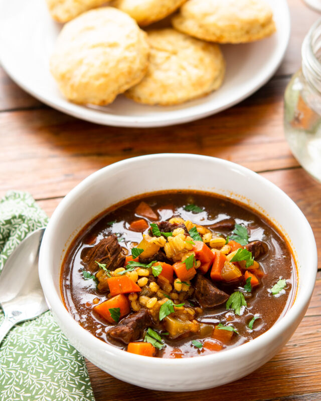 Craving something warm and filling? This Beef Barley Soup is a classic comfort food that’s perfect for cozy nights in. Tender beef, nutty barley, and a medley of vegetables come together in a rich, savory broth that will keep you coming back for more.

#BlueJeanChef #ComfortFood #SoupSeason https://ow.ly/FFQ850UxSxW